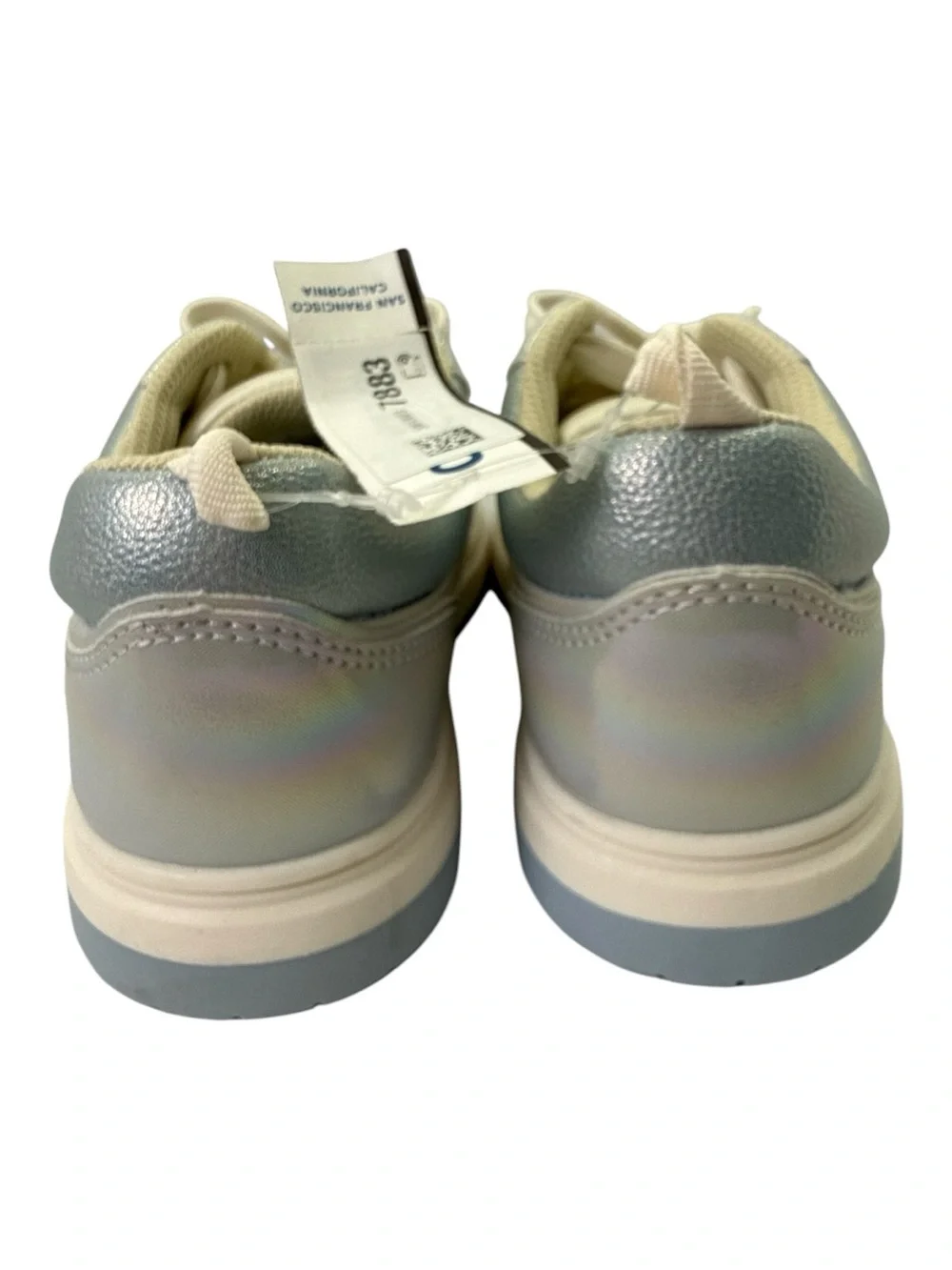 Old Navy Girls Shiny Low-Top Sneakers Metallic Sparkle Shoes Trendy Casual Sz 1